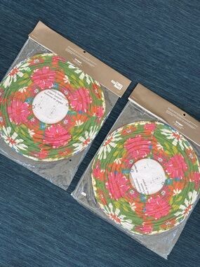 Pier 1 Floral Paper Hanging Lantern Set of 2